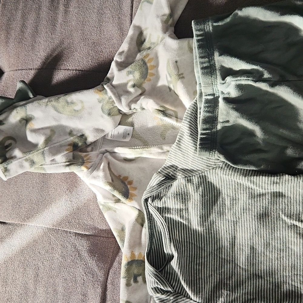 Carter's Green and Gray Dinosaur Matching Set